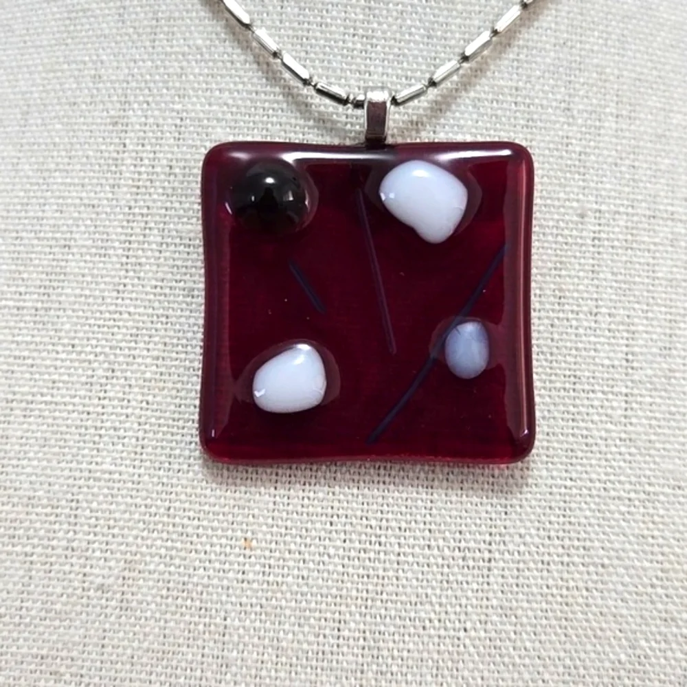 Fused Art Glsss Pendant Necklace - Picture 2 of 6